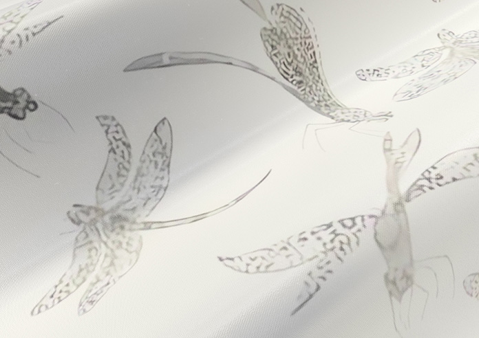 Dragonflies, Soft White - Twist&Fit Roman Blind - Image 4